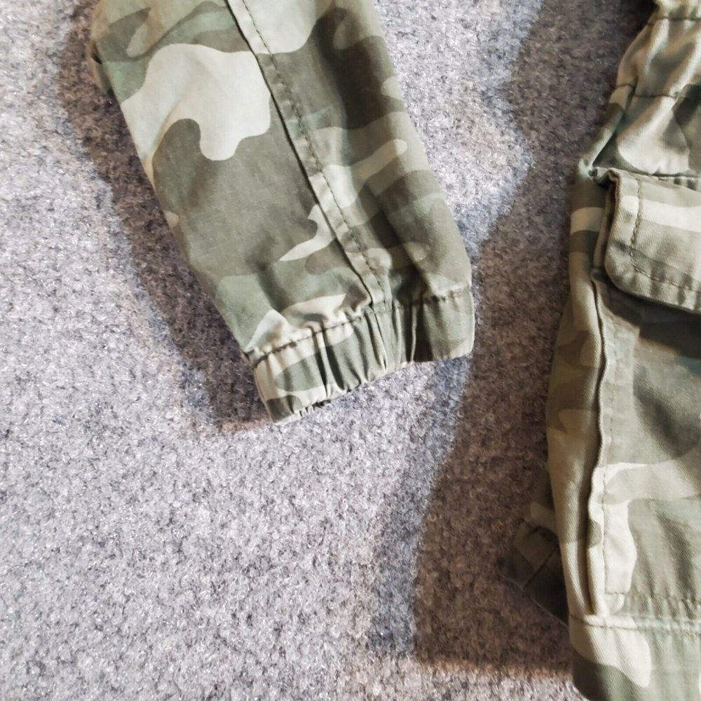 OLD NAVY Women’s Army Camo Flag Utility Full Zip Jacket Flap pockets Sz XS Small - Picture 8 of 13
